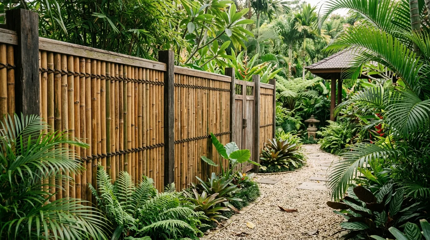 Wood and Metal Look Fence